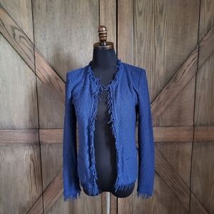 IRO Blue Frayed Blazer